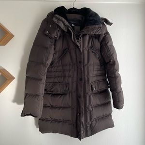 Black down puffy coat